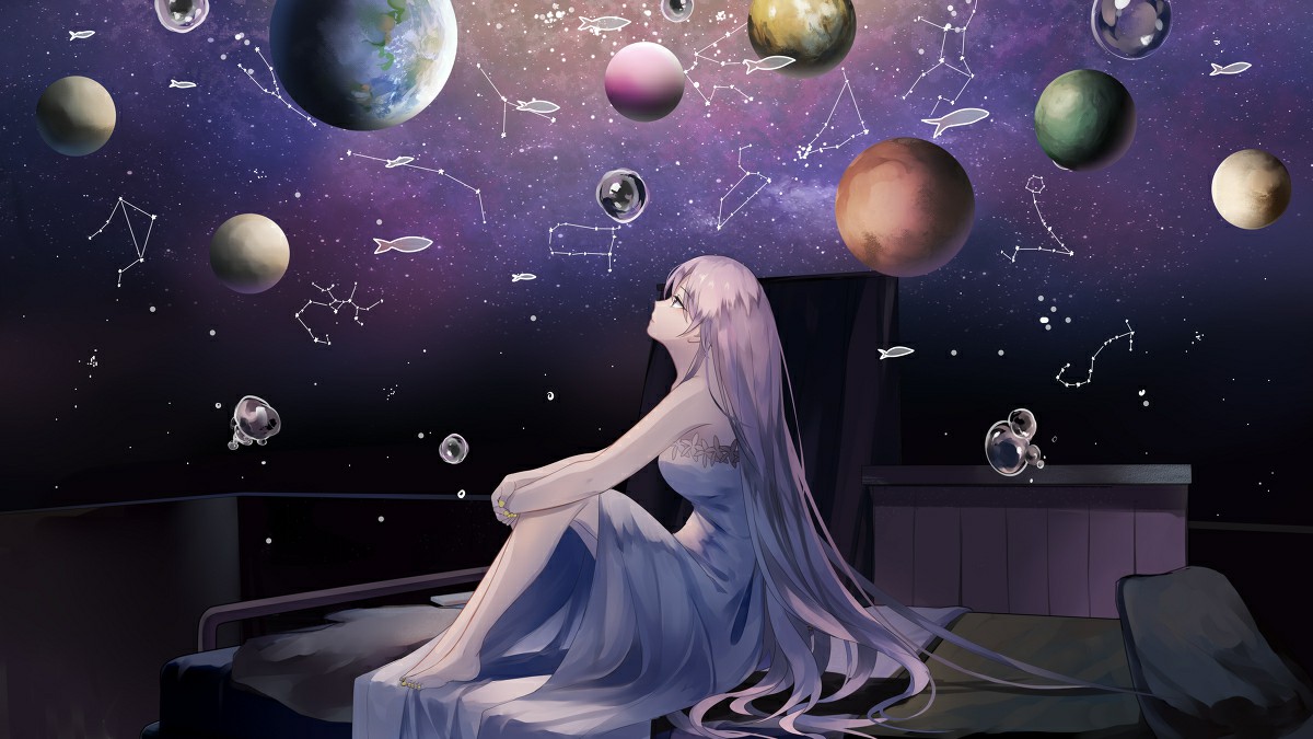 P站美图推荐-P站官网美图-星空裙（二）特别推荐