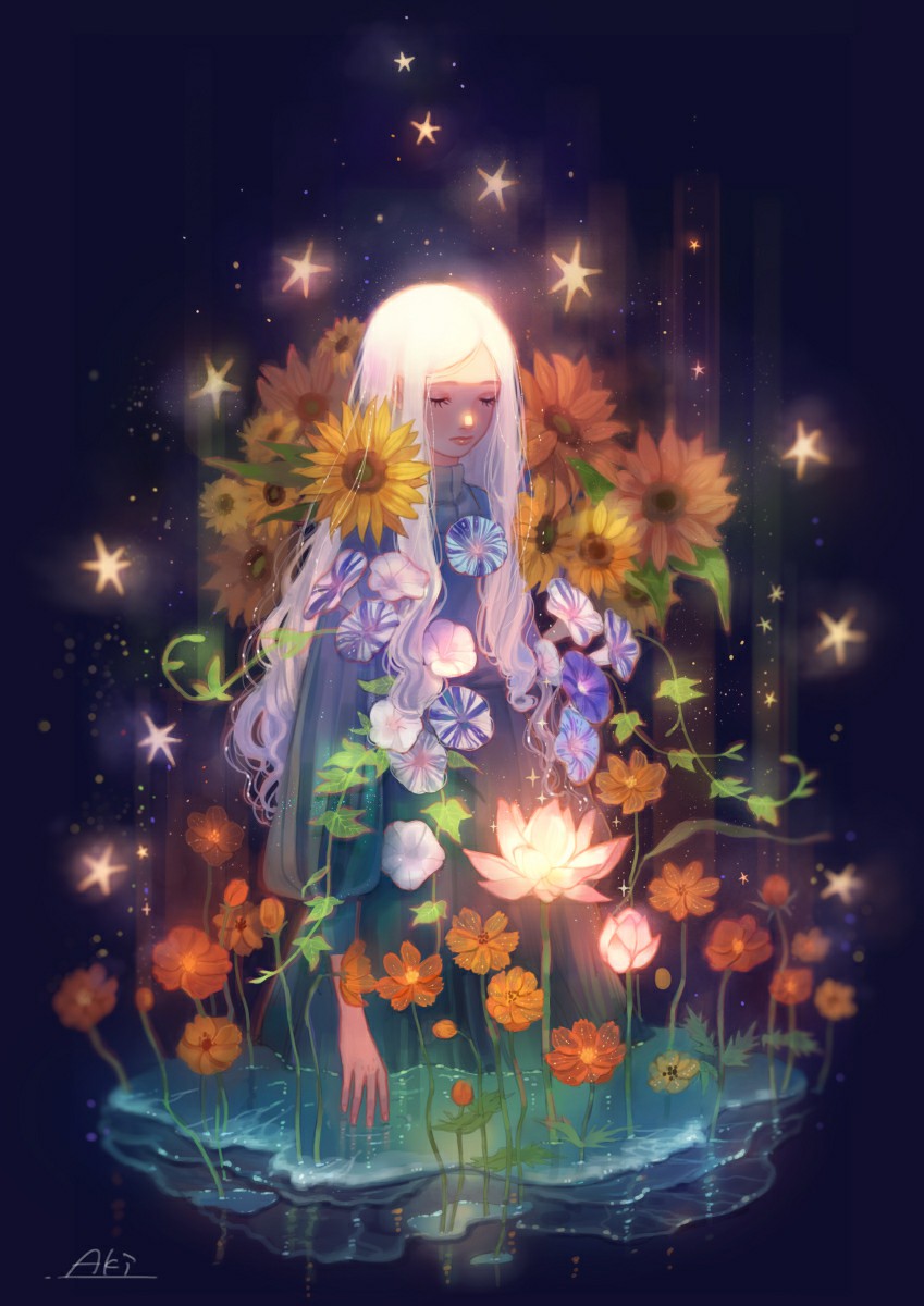 P站美图推荐-P站官网美图-星空裙（二）特别推荐